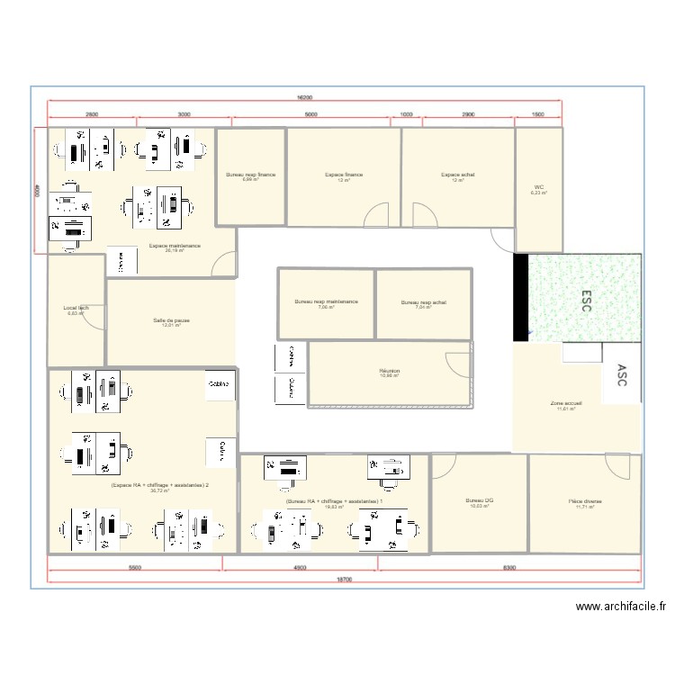 Bureau St Georges V2. Plan de 0 pièce et 0 m2