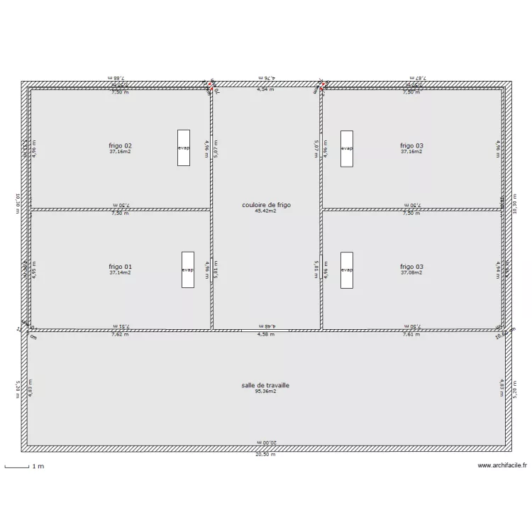 entrepot frigorifique. Plan de 