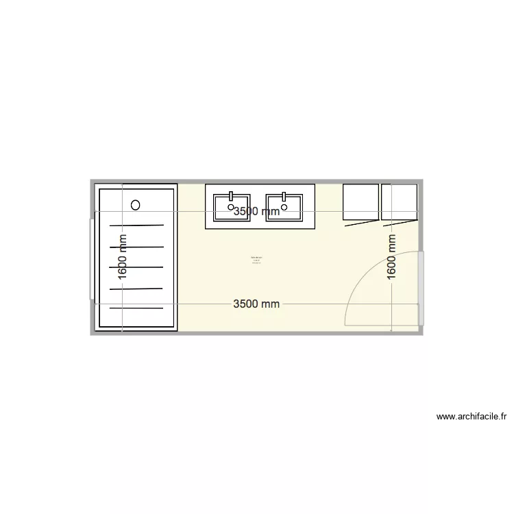 sdb habitation roulleau. Plan de 