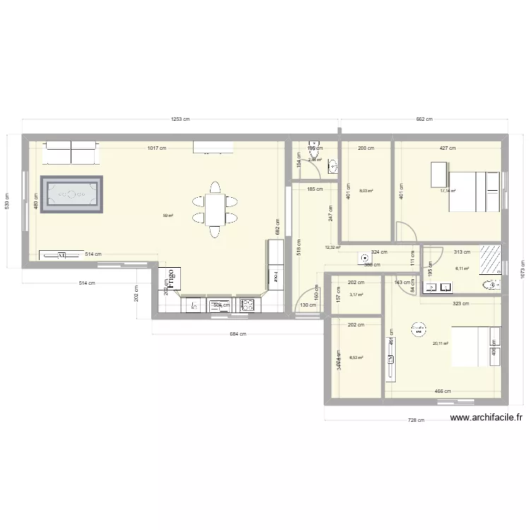 ST GILLES 5. Plan de 9  et 135 m²