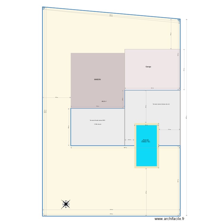 PLAN MASSE PISCINE. Plan de 0 pièce et 0 m2