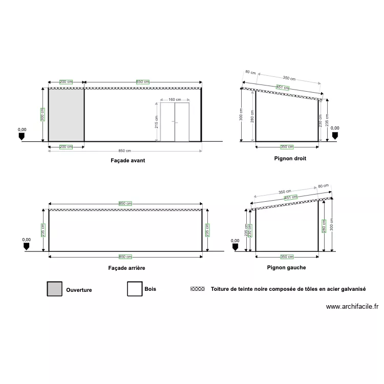 Plan boxes chevaux. Plan de 