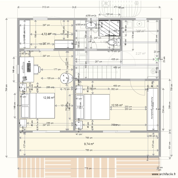 maison plage orienter diferent. Plan de 0 pièce et 0 m2