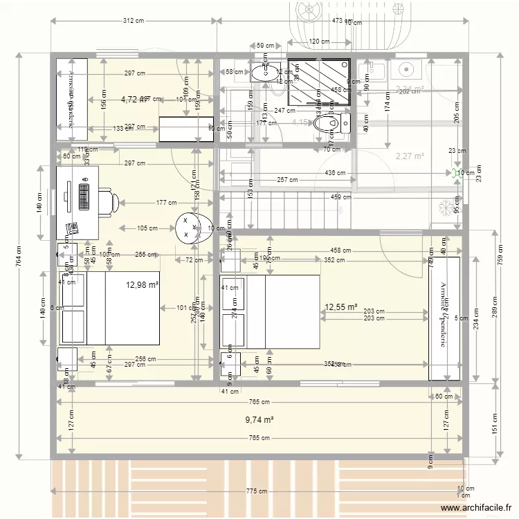 maison plage orienter diferent. Plan de 