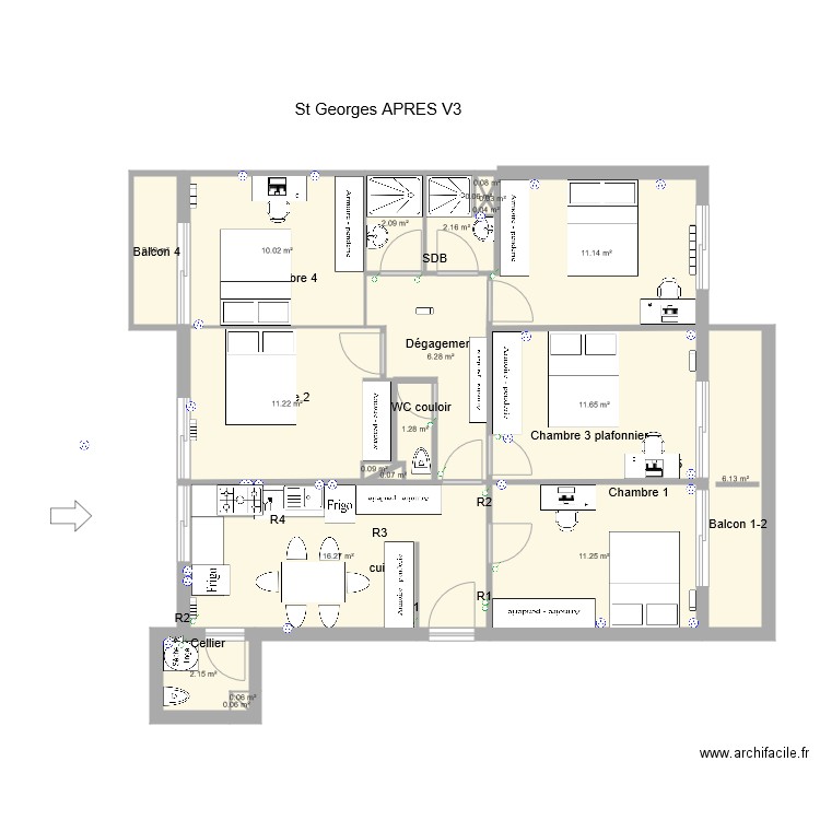 MD St Georges après V3. Plan de 0 pièce et 0 m2