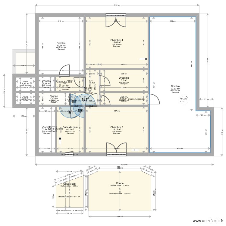 Bricard. Plan de 27 pièces et 320 m2