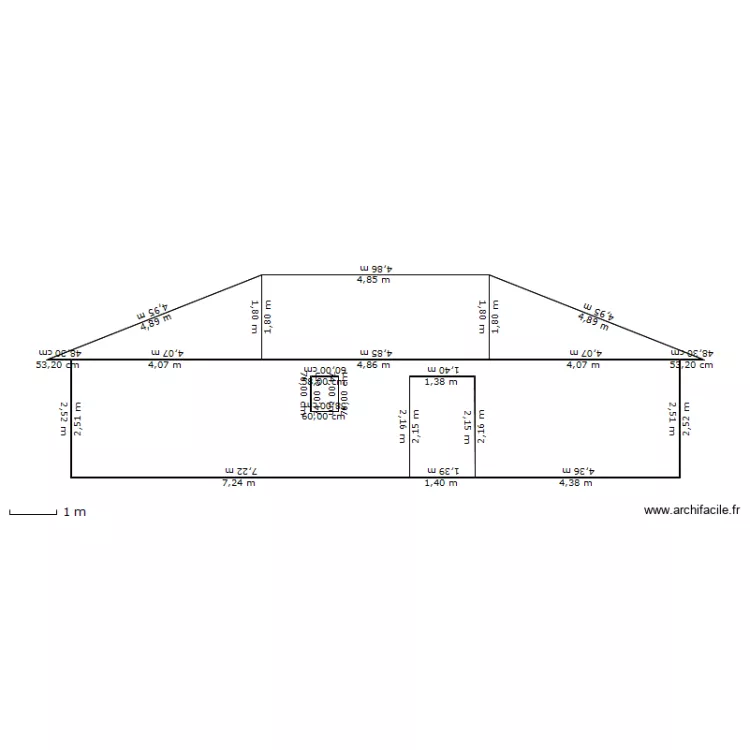 FACADE NORD. Plan de 