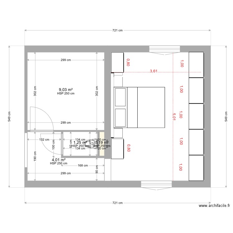 CHAMBRE CECILE. Plan de 0 pièce et 0 m2