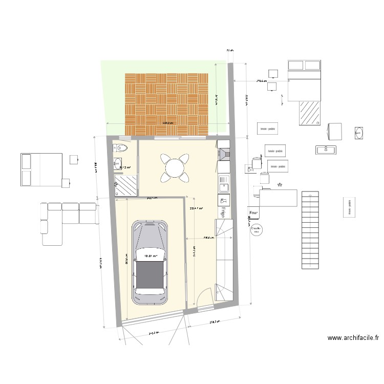 projet 12. Plan de 7 pièces et 93 m2