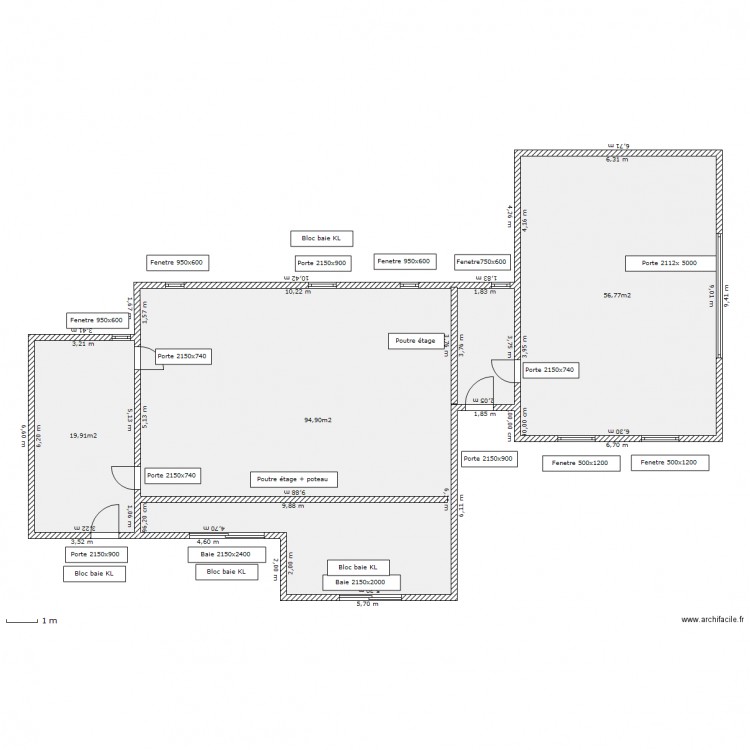  RAF maconnerie rez ch. Plan de 0 pièce et 0 m2