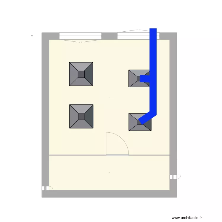 Salle des onduleurs . Plan de 