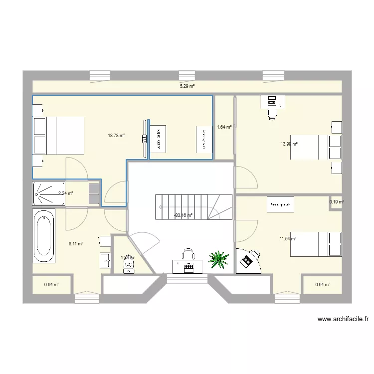 ETAGE AVEC DRESSING. Plan de ETAGE AVEC DRESSING. Plan de