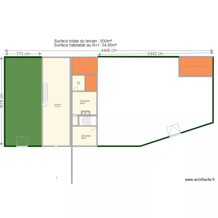Projet St Sat R1. Plan de 