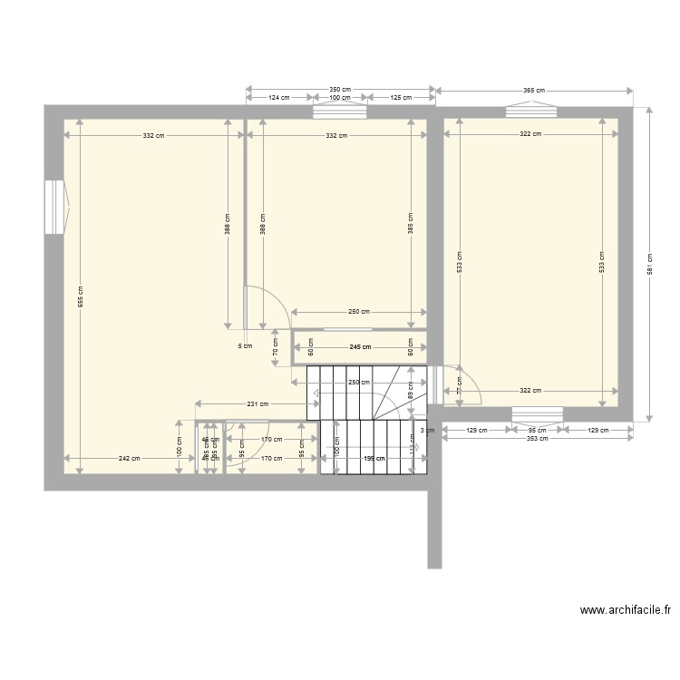 Etage dimensions. Plan de 0 pièce et 0 m2