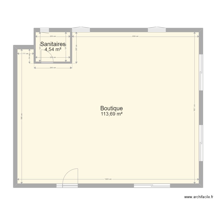 SANARY Existant V ArL 310522. Plan de 2 pièces et 118 m2