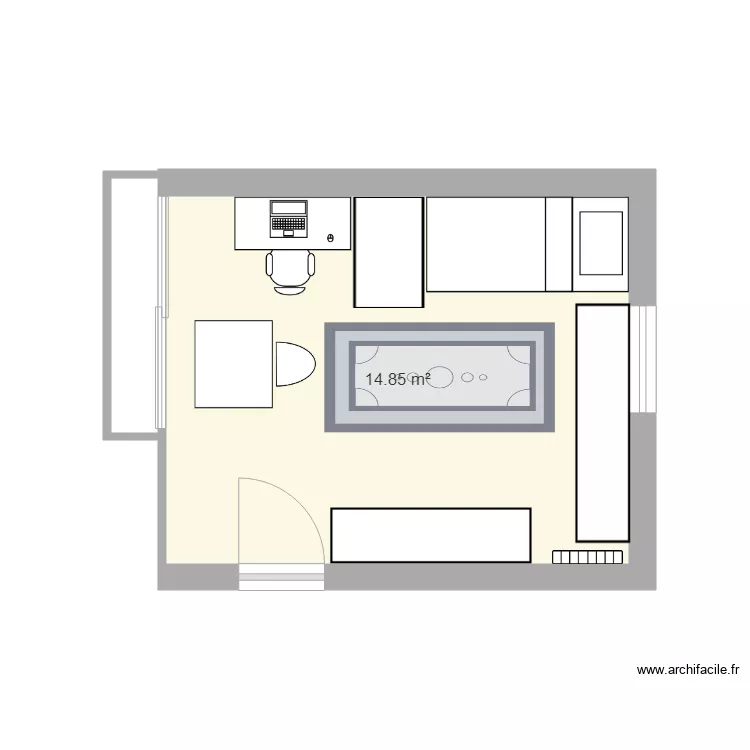 chambre daphn&eacute;. Plan de 