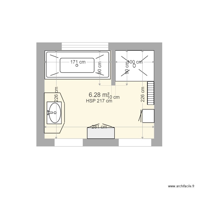 salle de bain 2. Plan de 0 pièce et 0 m2