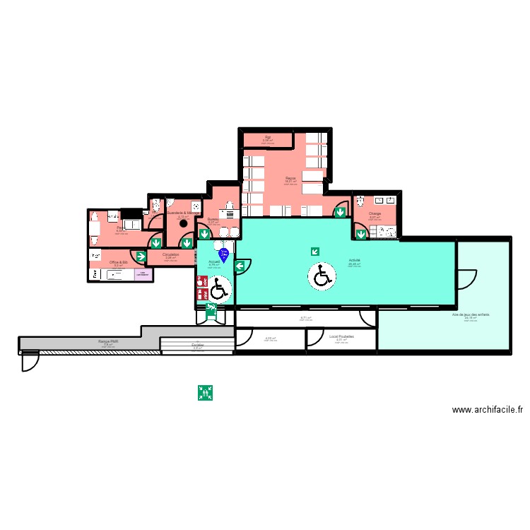 92C35JM Projet V4 Jordan evac. Plan de 17 pièces et 152 m2