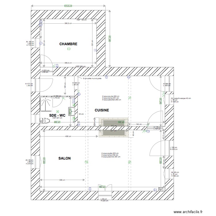 RDC Préchac. Plan de 0 pièce et 0 m2