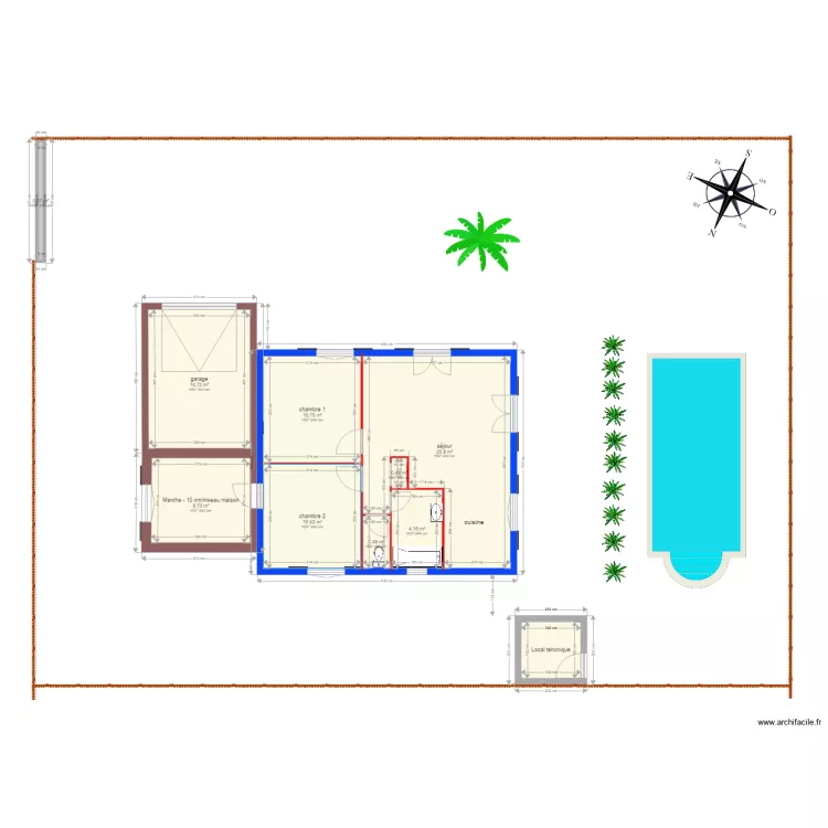 plan maison Yvon et Fran&ccedil;oise ter 1. Plan de 