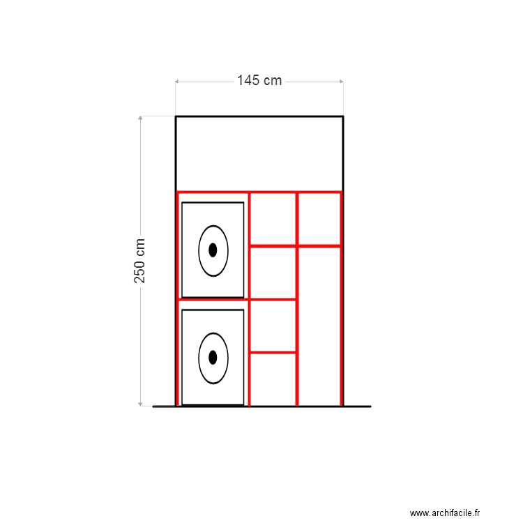 Buanderie. Plan de 0 pièce et 0 m2