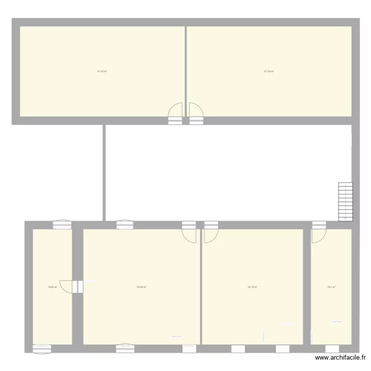 2&egrave;me &eacute;tage appartements. Plan de 