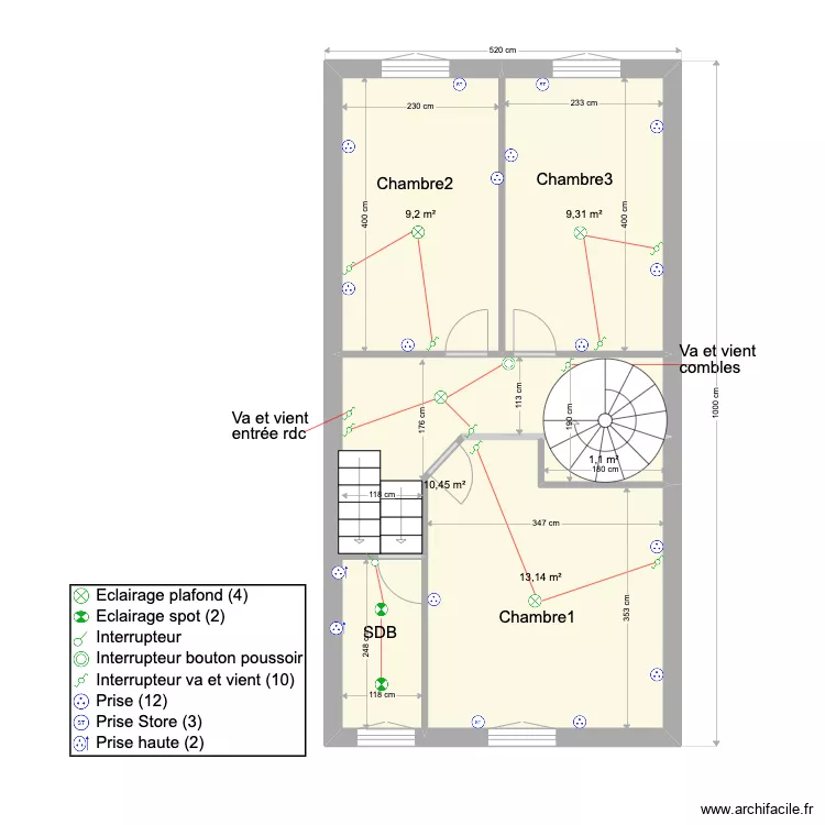 Plan étage talence Pouget. Plan de Plan étage talence Pouget. Plan de