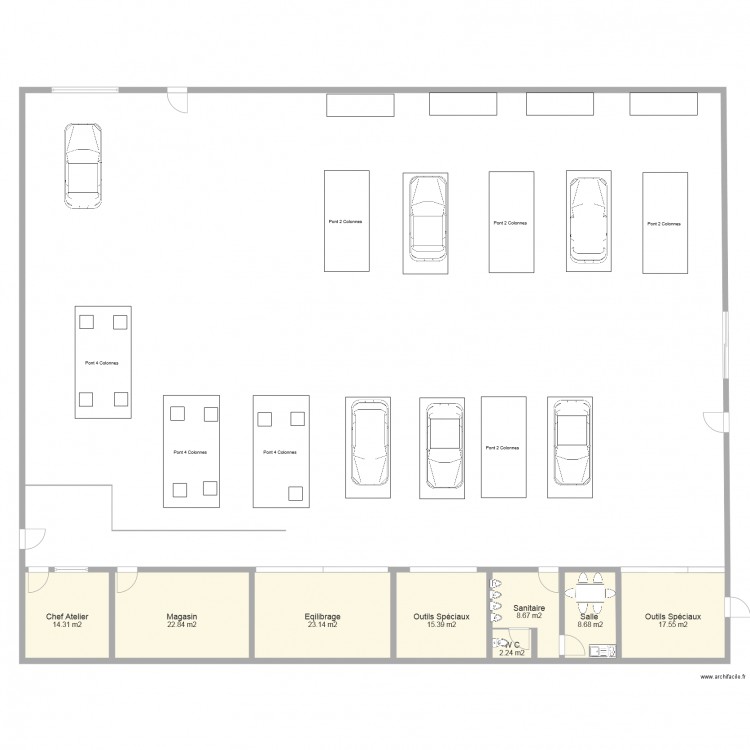 Garage. Plan de 0 pièce et 0 m2