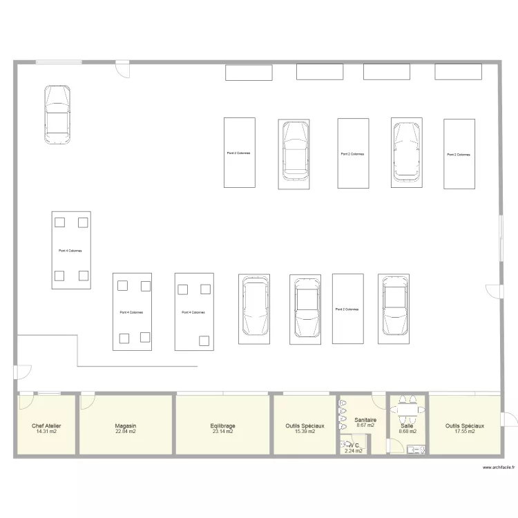 Garage. Plan de 