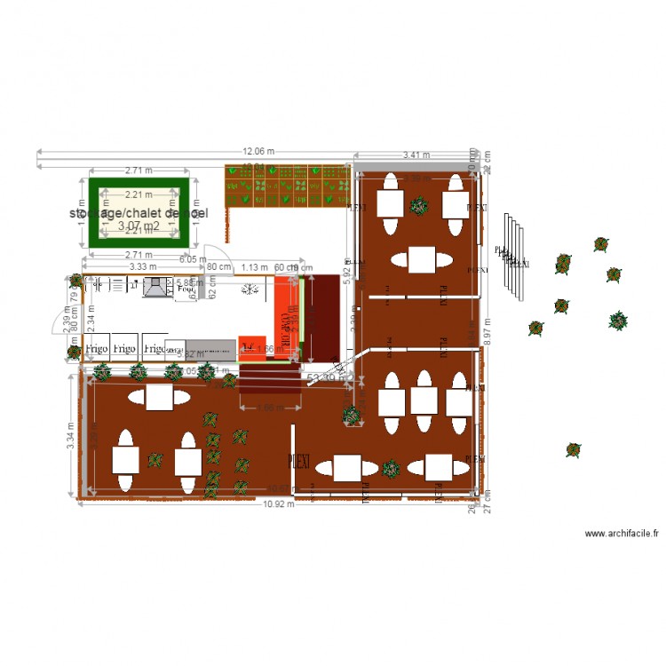 CONTAINER HIVER. Plan de 0 pièce et 0 m2