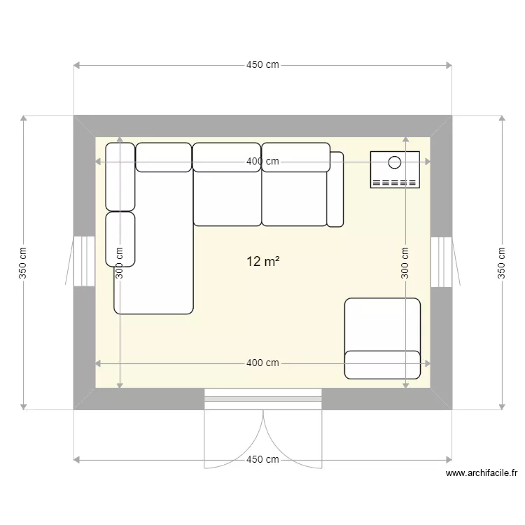 Cabane. Plan de 