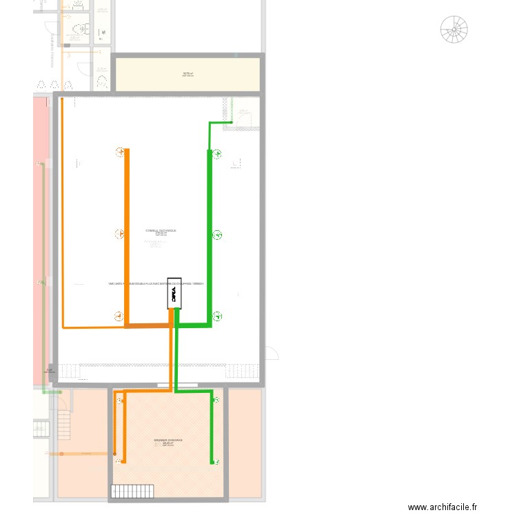 Centre Culturel-Salle Communale Quenast (Rebecq). Plan de 28 pièces et 796 m2