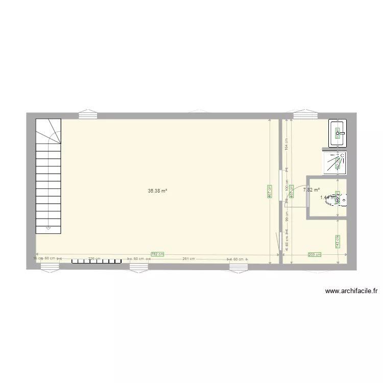 maison Laudain . Plan de 