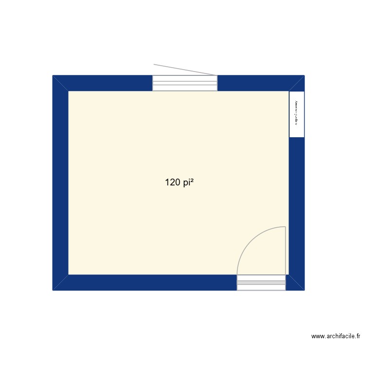 PLAN CHAMBRE AUTO. Plan de 1 pièce et 11 m2