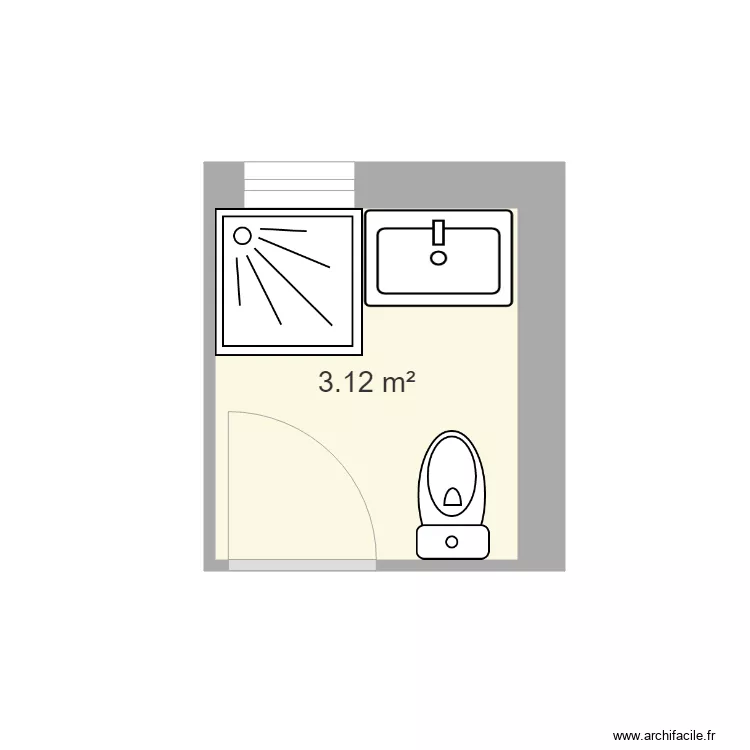 salle eau Legeay bis. Plan de 