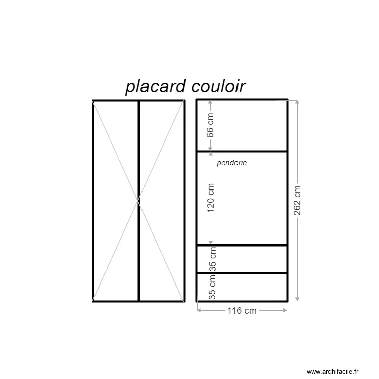 placard couloir. Plan de placard couloir. Plan de