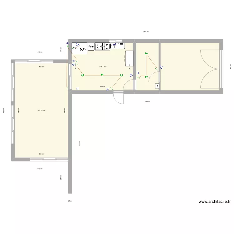 gailleres r&eacute;novation. Plan de 