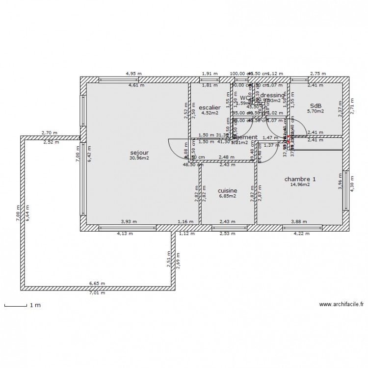 Santec 1er etage V2. Plan de 0 pièce et 0 m2