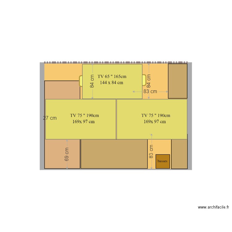 2 écrans   75   75. Plan de 0 pièce et 0 m2