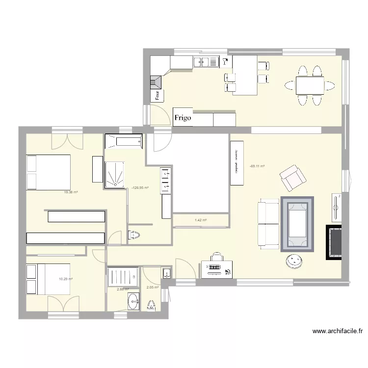 chenes 1210 maison fabien. Plan de 