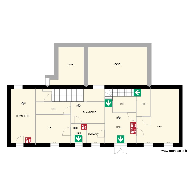 HOTEL. Plan de 0 pièce et 0 m2