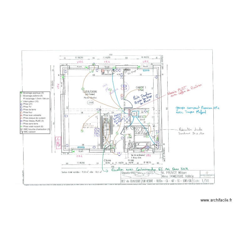 DOMERGUE RDC ELEC. Plan de 0 pièce et 0 m2