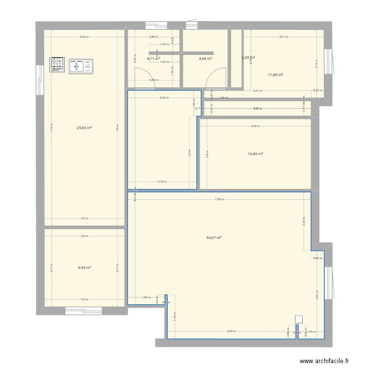 appart 02. Plan de 0 pièce et 0 m2