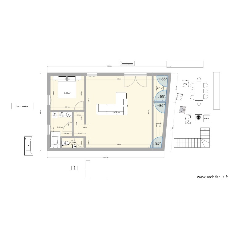 Fabre Gite C V02 jm. Plan de 14 pièces et 123 m2