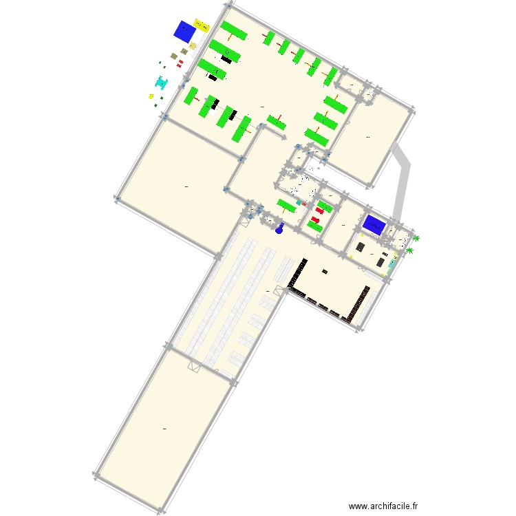 MODIFICATION CENTRALE 21. Plan de 21 pièces et 3679 m2