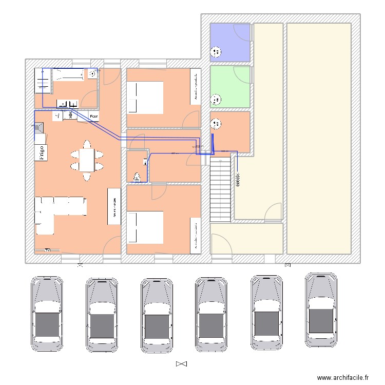 Henriville amenagement 1 réseau eau. Plan de 23 pièces et 339 m2