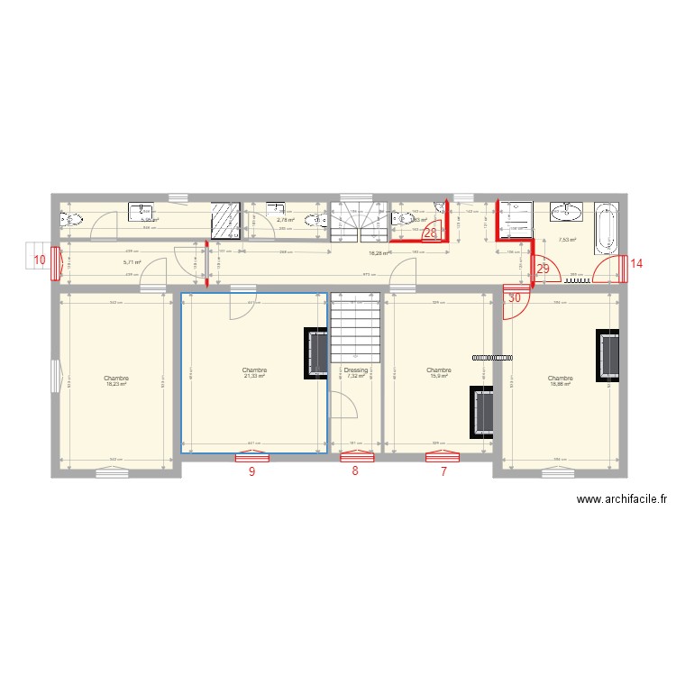 63001802 Mariol Etage projet 2. Plan de 0 pièce et 0 m2