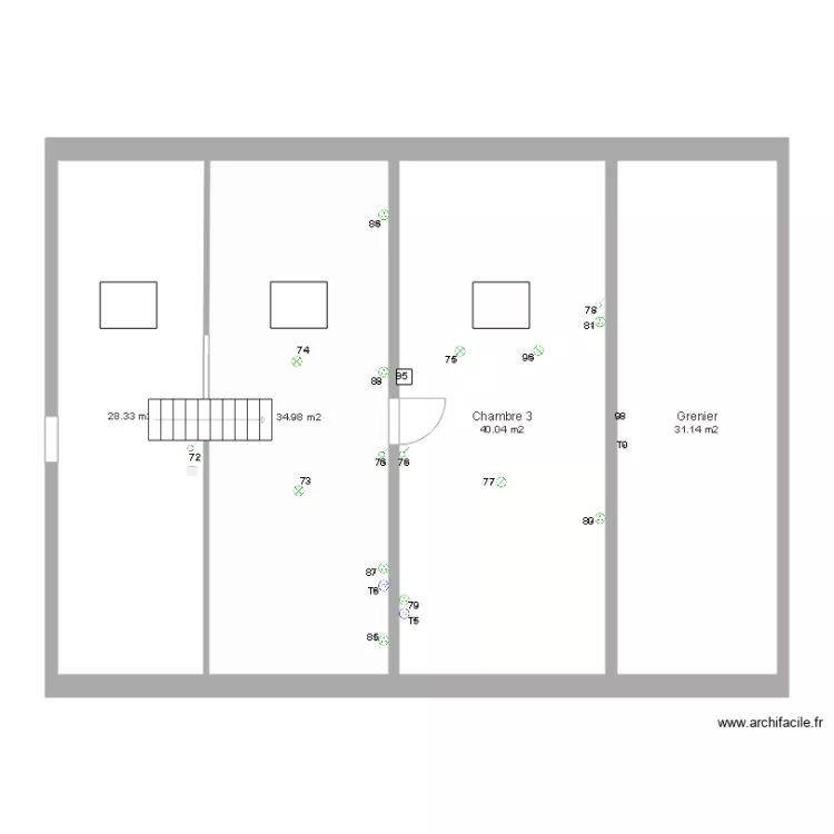 Eclairage 2 Etage. Plan de 