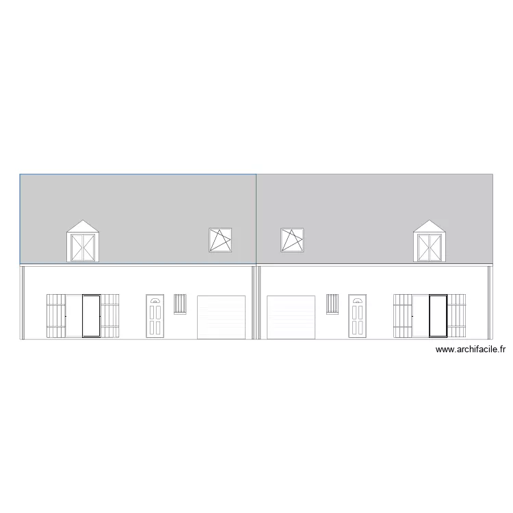 FACADE FERTE GAUCHER. Plan de 