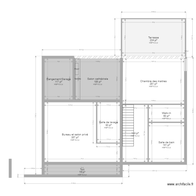 1ER. Plan de 0 pièce et 0 m2